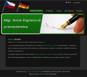 Reference Tvorba www stránek Mgr. Anna Eignerová - překladatelka